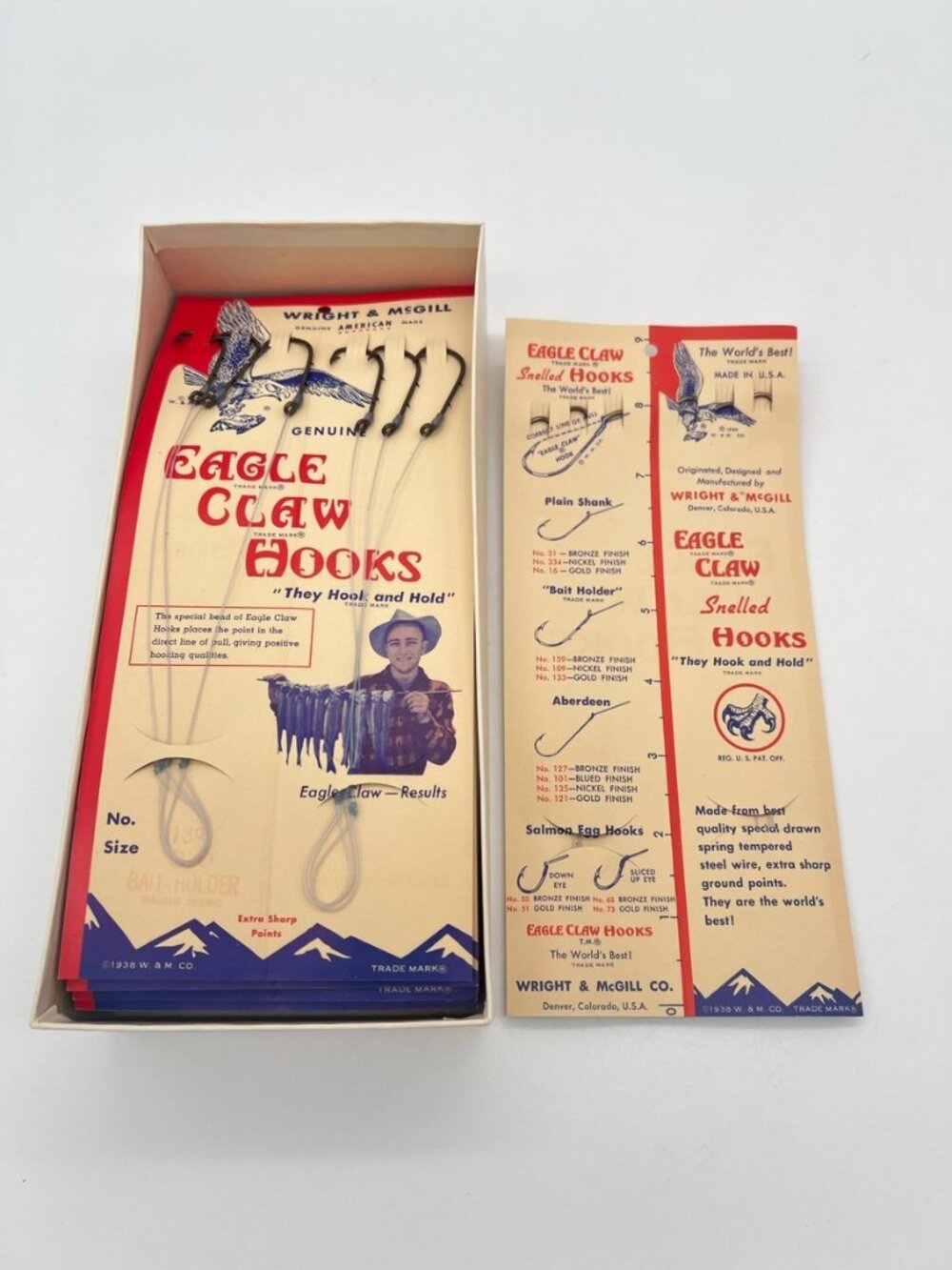Vintage Eagle Claw Wright & McGill No 139 Size 3/0 Hooks